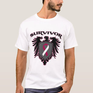 Camiseta Crista principal do sobrevivente de câncer do