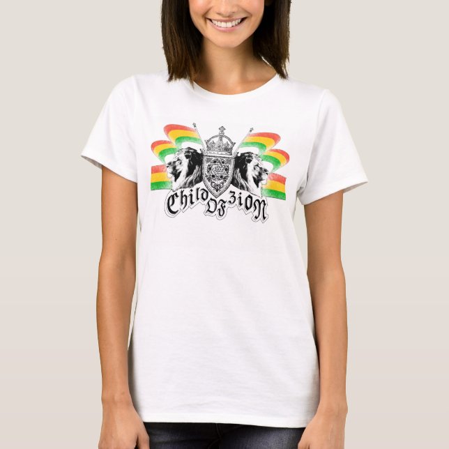 Camiseta Crista real da reggae de Rasta (Frente)