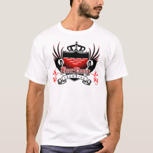 Camiseta crista real do campeão do pong da cerveja