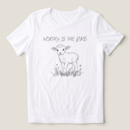 Camiseta Cristã Religiosa Digno é o Cordeiro