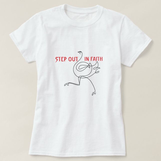 Camiseta cristã sai em fé (Frente do Design)