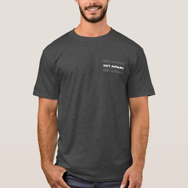 Camiseta Cristã Set Apart – Gráfica de Fé (Frente)