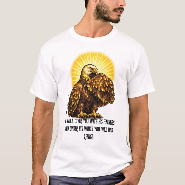 Camiseta Cristã Sob As Asas De Águia (Frente)