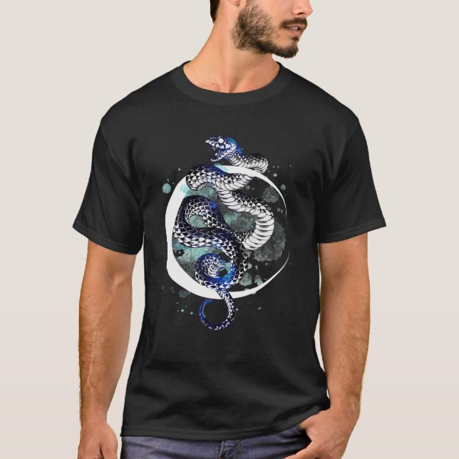 Camiseta Cristais da Lua Mística Cobra de Fases da Lua Cris (Frente)