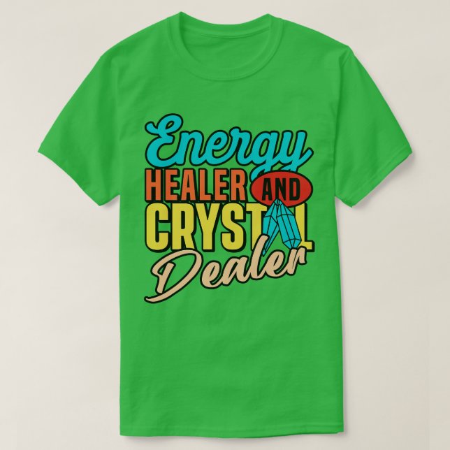 Camiseta Cristais de energia positivos para cicatrização de (Frente do Design)