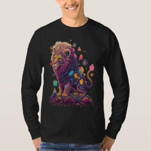 Camiseta Cristais Esotéricos de Leão Ilustração Fofa 1