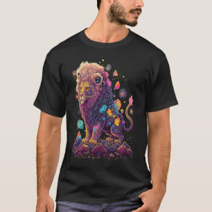 Camiseta Cristais Esotéricos de Leão Ilustração Fofa 1