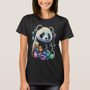 Camiseta Cristais Esotéricos de Panda Ilustração Fofa