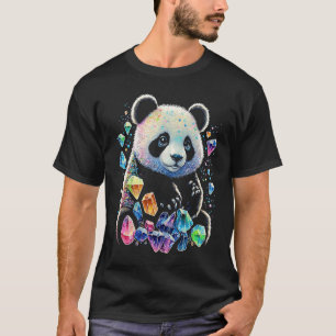 Camiseta Cristais Esotéricos de Panda Ilustração Fofa
