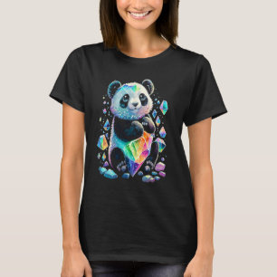 Camiseta Cristais Esotéricos de Panda Ilustração Fofa 2