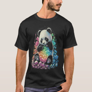 Camiseta Cristais Esotéricos de Panda Ilustração Fofa 4