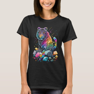 Camiseta Cristais Esotéricos de Tigre Ilustração Fofa 1