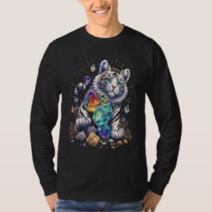 Camiseta Cristais Esotéricos de Tigre Ilustração Fofa 8