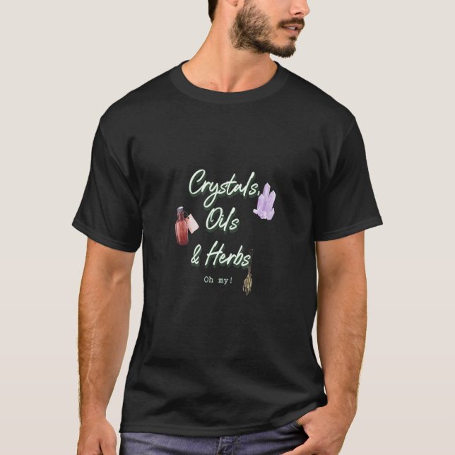 Camiseta Cristais Óleos e Plantas Oh meu (Frente)