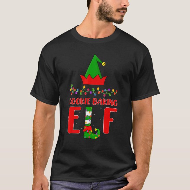 Camiseta Cristal de Iluminação Familiar de Cookie Baking El (Frente)