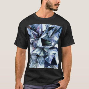 Camiseta Cristal de Triângulo Técnico: Fundo 3D