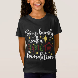 Camiseta Cristão de Natal Dizendo Família de Citação Religi