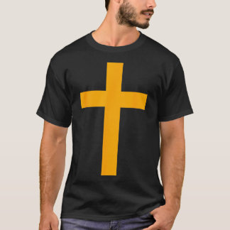 Camiseta Cristão Deus Jesus Cruz Laranja