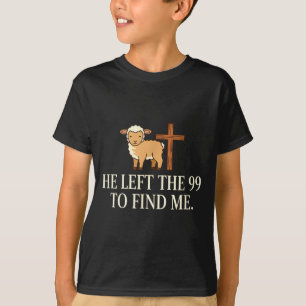 Camiseta Cristão Ele Deixou Os 99 Para Me Encontrar Cordeir