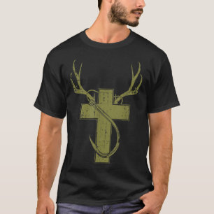 Camiseta Cristão Engraçado Caçando Presente Para Homens