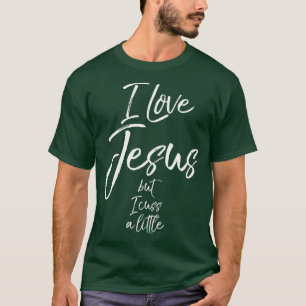 Camiseta Cristão Engraçado Dizendo Presente Eu Amo Jesus,