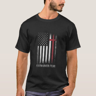 Camiseta Cristão EUA Bandeira Americana Cristo Fé Sobre F