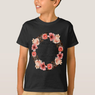 Camiseta Cristão Floral Nenhuma Arma Formada Contra Você Bi