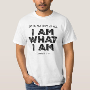 Camiseta Cristão inspirado am o que eu sou verso da bíbli