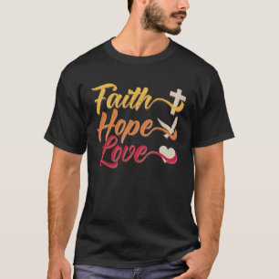 Camiseta Cristão Inspirador Religioso Dizendo Amor