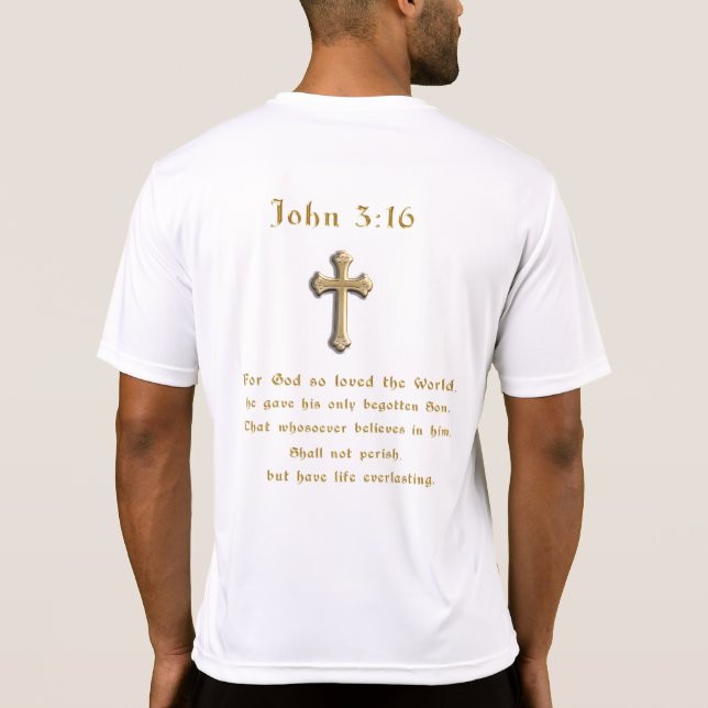 Camiseta Cristão João 3:16  (Verso)