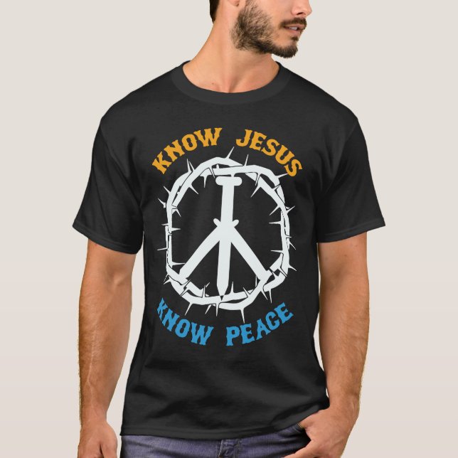 Camiseta Cristão Religioso Conhece Jesus Conhece Igreja da  (Frente)