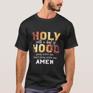 Camiseta Cristão Sagrado Com Um Toque De Oração De Rua Reze