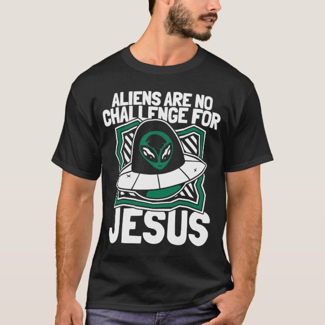 Camiseta Cristão Ufo Religião Católica Aliado do Cristianis (Frente)