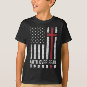 Camiseta Cristão Usa Bandeira Americana Cristo Fé Sobre F