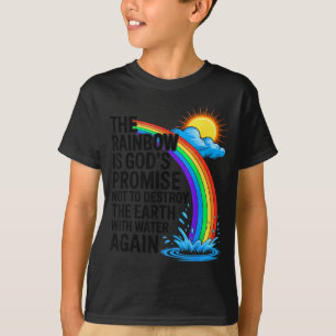 Camiseta Cristãos Bíblia Religiosa O Arco-íris É Deus
