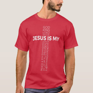 Camiseta Cristãos Cruzados Cristo Jesus é Meu Deus Rei Senh