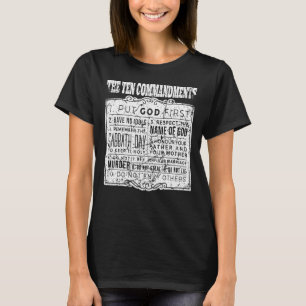 Camiseta Cristãos Deus Moisés Bíblia Religiosa Os Dez Coman