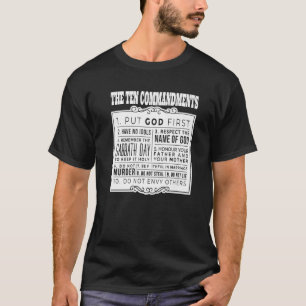 Camiseta Cristãos Deus Moisés Bíblia Religiosa Os Dez Coman