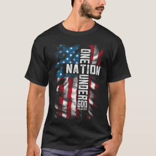 Camiseta Cristãos Homens Um Nacional Sob Deus 4 De Julho M