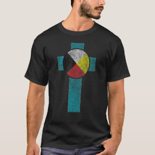 Camiseta Cristãos Indianos Nativos Americanos de Roda Medic