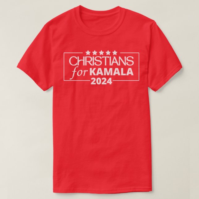 Camiseta Cristãos para Kamala 2024 TShirt (Frente do Design)