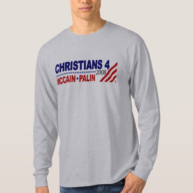 Camiseta Cristãos para McCain Palin (Frente)