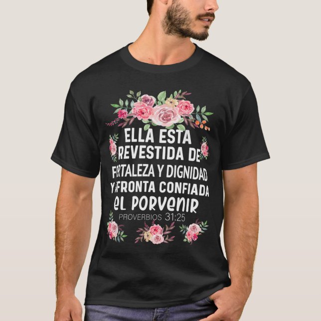 Camiseta cristiana en espanol Versiculo Spanish Ch (Frente)