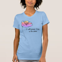Cristianismo de Louvor Inspirador Floral Rosa