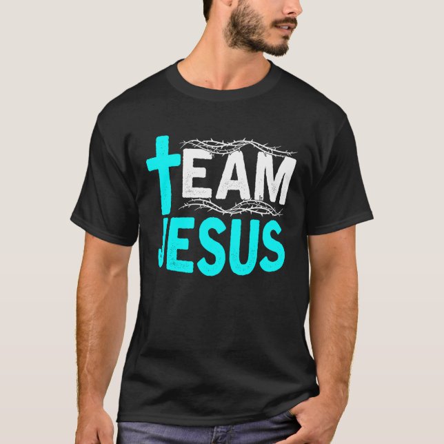 Camiseta Cristianismo em equipe, católicos, fé religiosa (Frente)