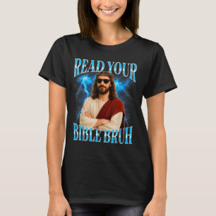 Camiseta Cristianismo Engraçado Leia Sua Bíblia Cara