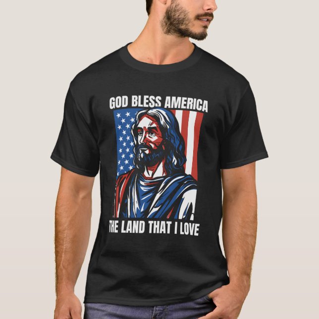Camiseta Cristianismo Norte-Americano Bandeira Católica - J (Frente)