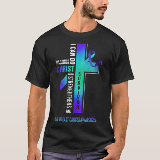 Camiseta Cristo atravessando o Cancer da mama masculina