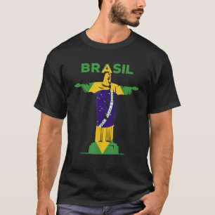 Camiseta Cristo BRASIL A Estátua Redeemer FLAG P Brasileira