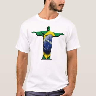 Camiseta Cristo brasileiro da bandeira o redentor